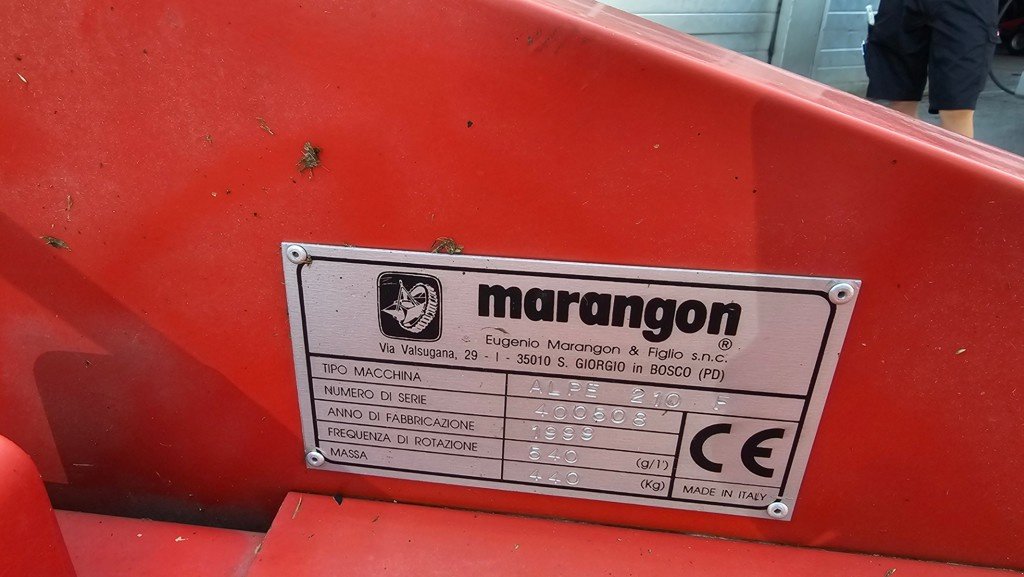 Mähwerk typu Marangon ALPE 210F, Gebrauchtmaschine v Altendorf (Obrázek 3)