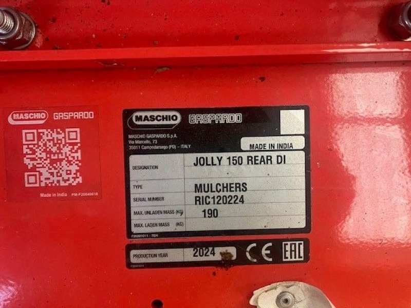 Mähwerk типа Maschio Jolly 150, Gebrauchtmaschine в Lunteren (Фотография 5)