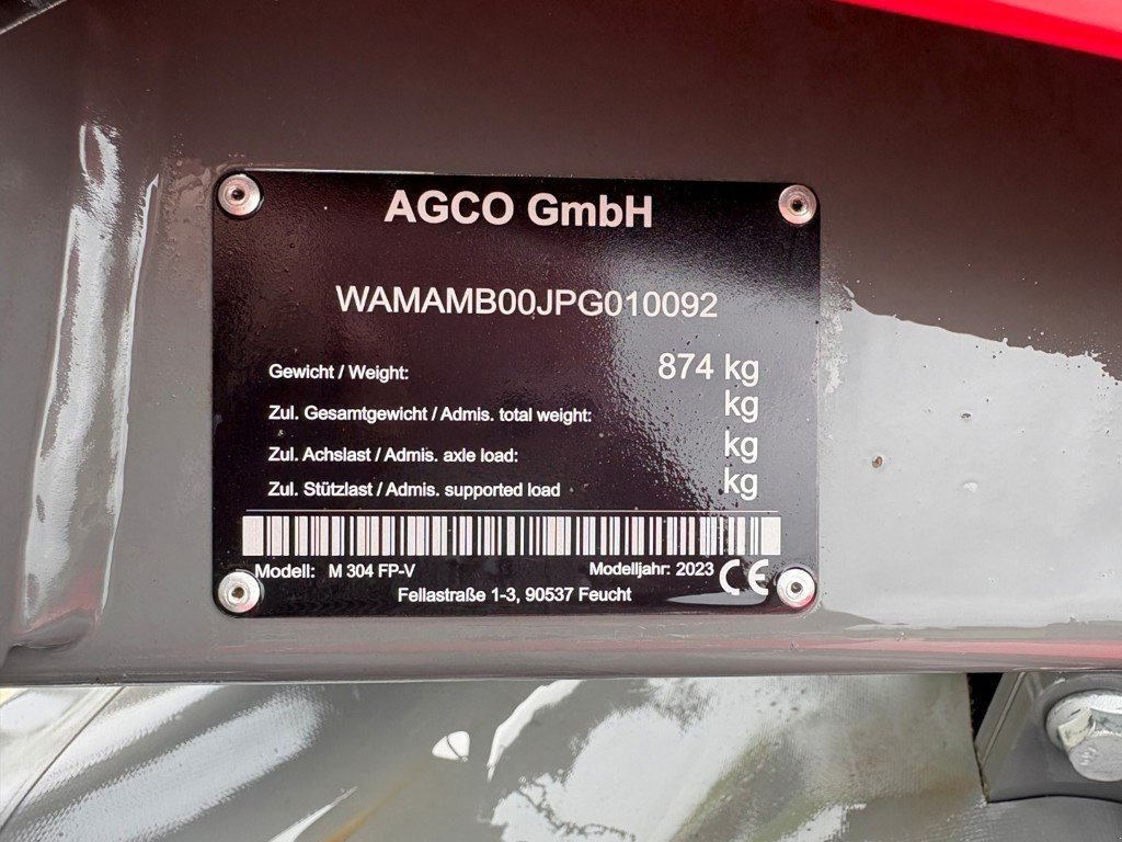 Mähwerk del tipo Massey Ferguson M304FP-V, Gebrauchtmaschine In Altendorf (Immagine 7)