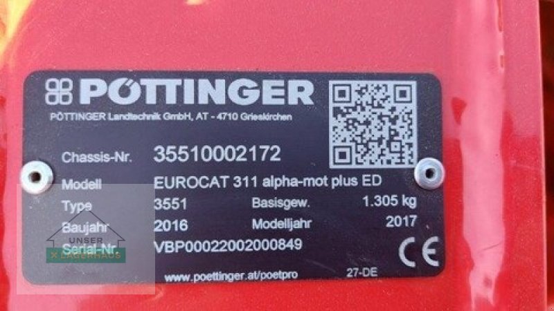 Mähwerk typu Pöttinger Alpha Motion Eurocat 311Plus E, Gebrauchtmaschine v Gleisdorf (Obrázek 2)