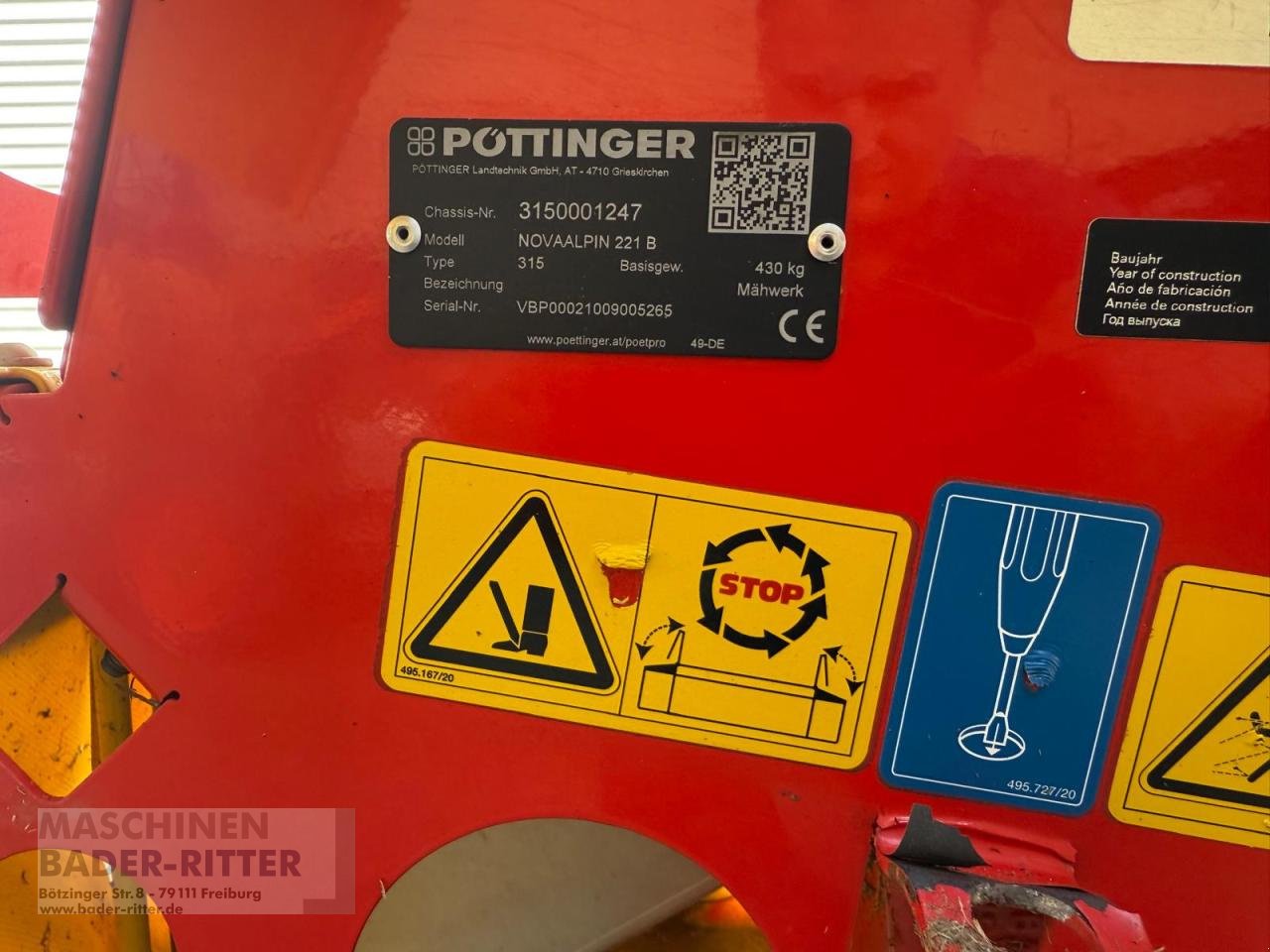 Mähwerk typu Pöttinger Alpin 220B, Gebrauchtmaschine v Freiburg (Obrázek 4)