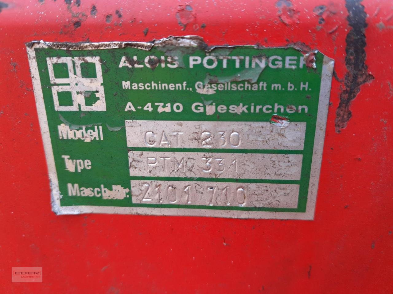 Mähwerk typu Pöttinger CAT 230, Gebrauchtmaschine w Traunreut/Matzing (Zdjęcie 4)