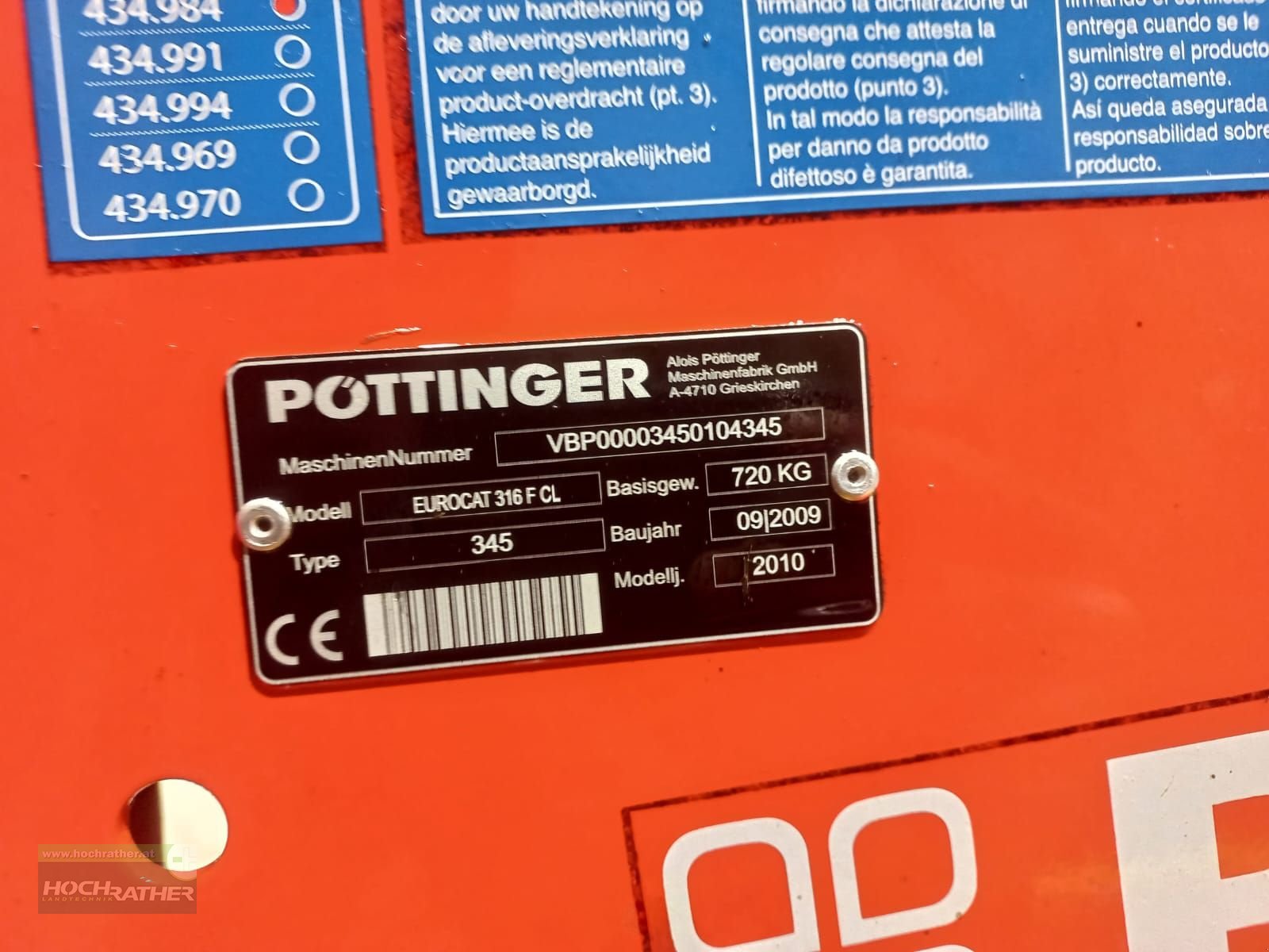 Mähwerk des Typs Pöttinger Euro Cut 316 F, Gebrauchtmaschine in Kronstorf (Bild 11)