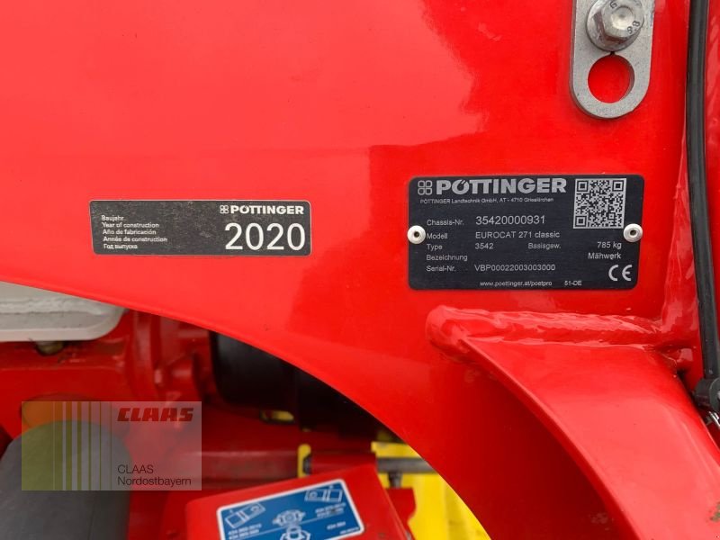 Mähwerk a típus Pöttinger EUROCAT 271 CLASSIC, Gebrauchtmaschine ekkor: Cham (Kép 9)