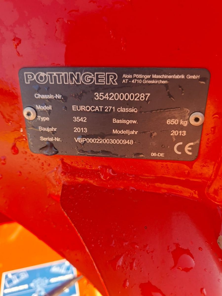 Mähwerk del tipo Pöttinger Eurocat 271 Classic, Gebrauchtmaschine en Berndorf (Imagen 5)