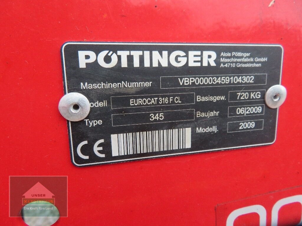 Mähwerk of the type Pöttinger Eurocat 316F, Gebrauchtmaschine in Hofkirchen (Picture 11)