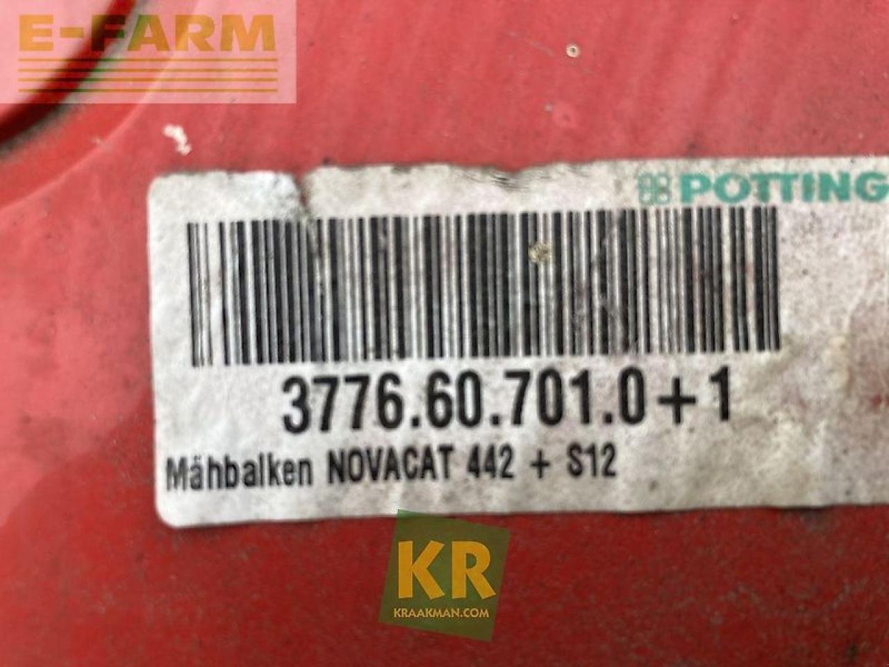 Mähwerk van het type Pöttinger maaibalk novacat 442 + s12 #688512, Gebrauchtmaschine in STEENBERGEN (Foto 5)