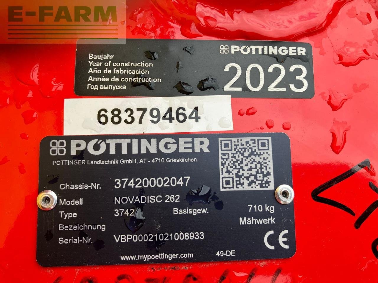 Mähwerk del tipo Pöttinger Nova Disc 262, Gebrauchtmaschine en REDLHAM (Imagen 10)