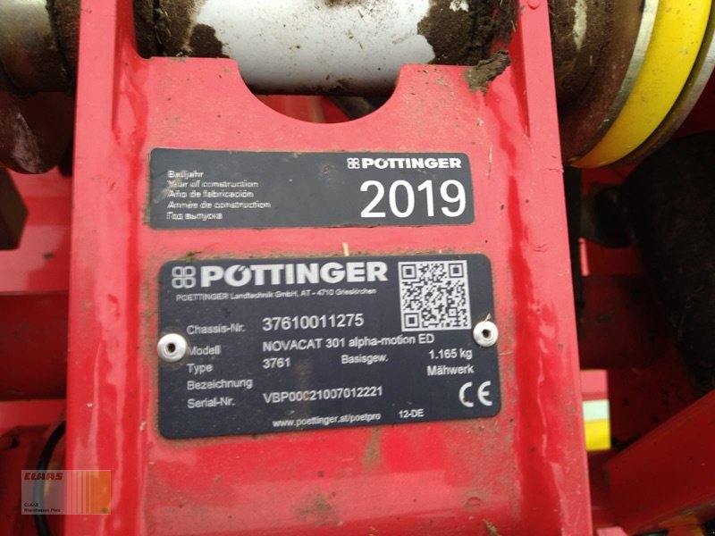 Mähwerk typu Pöttinger Novacat 301 Alpha motion ED, Gebrauchtmaschine v Reinheim (Obrázek 7)