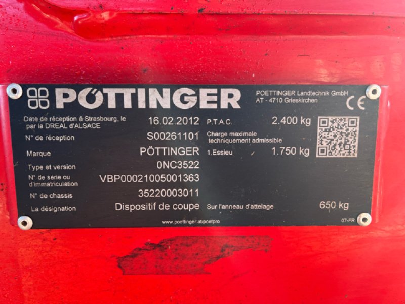 Mähwerk del tipo Pöttinger Novacat 307 T ED, Gebrauchtmaschine en VERT TOULON (Imagen 10)