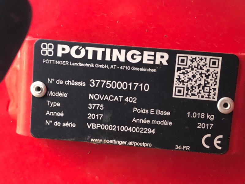 Mähwerk des Typs Pöttinger Novacat 402, Gebrauchtmaschine in Varennes le Grand (Bild 11)