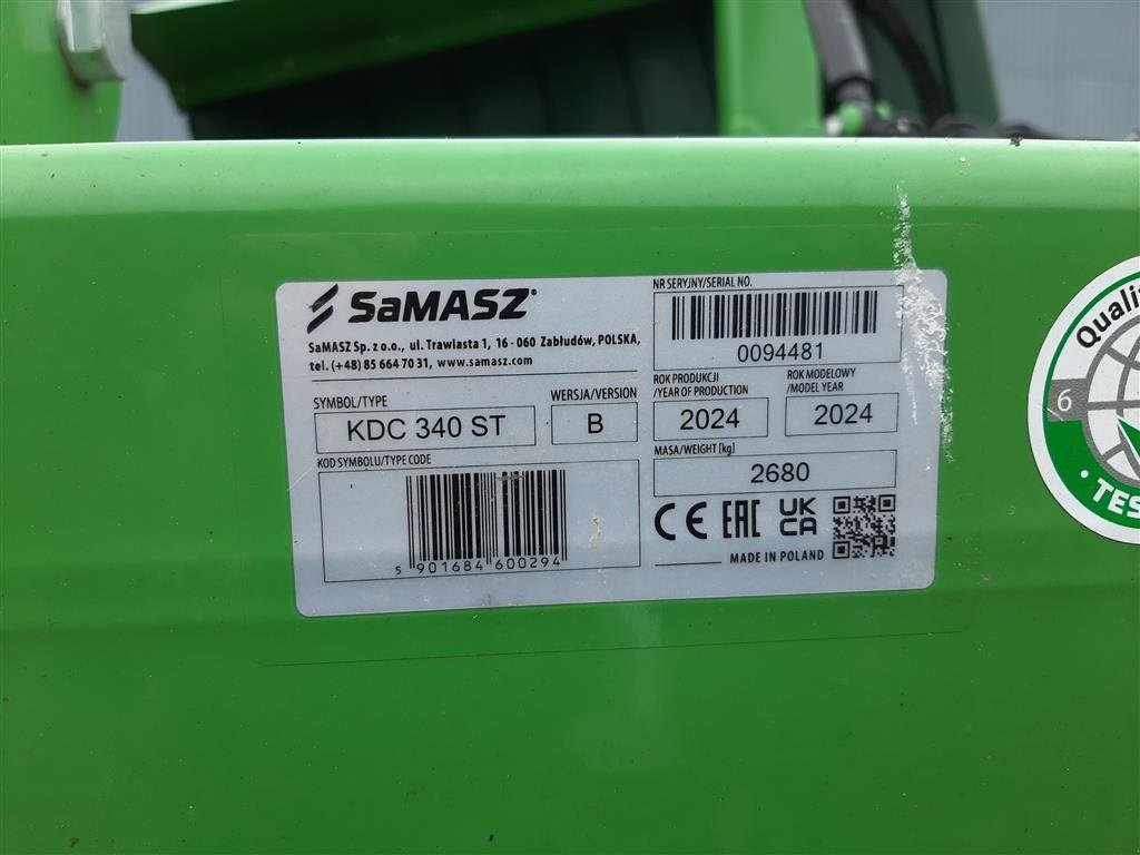 Mähwerk типа SaMASZ KDC340ST m/bånd og crimper, Gebrauchtmaschine в Hadsund (Фотография 13)