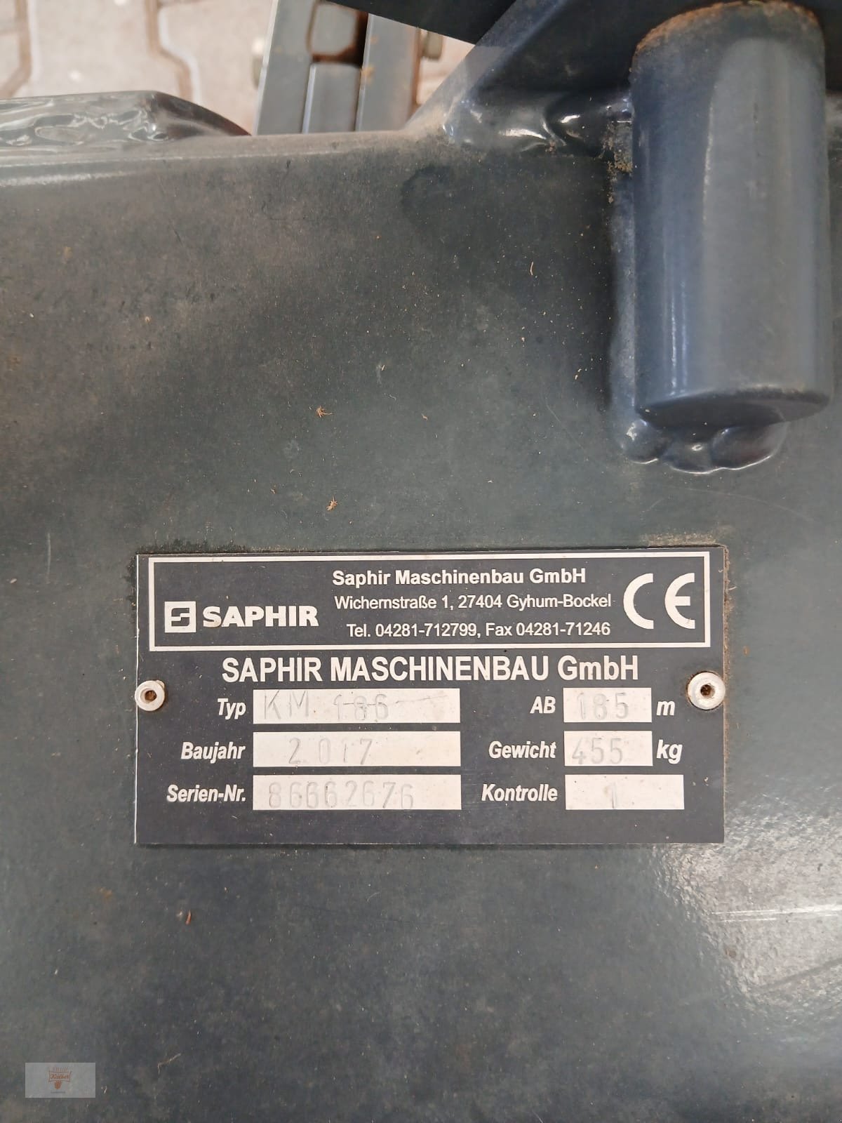 Mähwerk a típus Saphir KM 186, Gebrauchtmaschine ekkor: Remchingen (Kép 2)