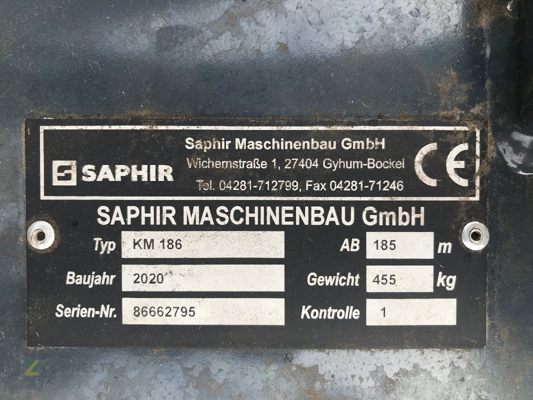 Mähwerk del tipo Saphir KM 186, Gebrauchtmaschine en Sonnewalde (Imagen 5)