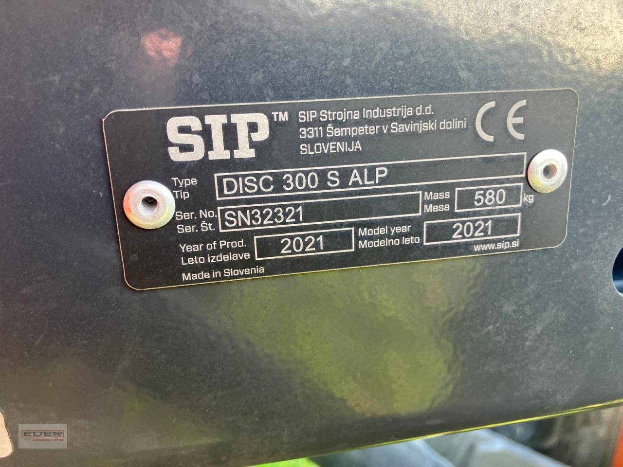 Mähwerk typu SIP Disc 300 S ALP, Gebrauchtmaschine v Pähl (Obrázek 6)