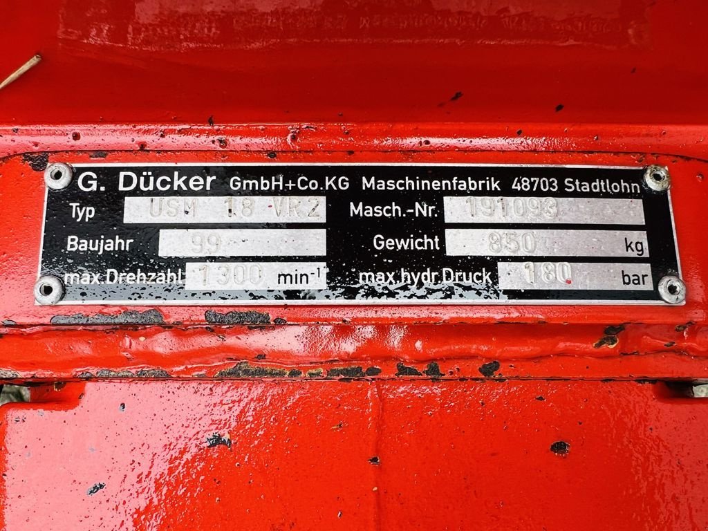 Mähwerk типа Sonstige D&uuml;cker USM 18, Gebrauchtmaschine в Coevorden (Фотография 9)