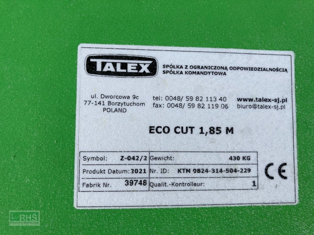 Mähwerk des Typs Talex Eco Cut 185, Neumaschine in Lindow (Bild 4)
