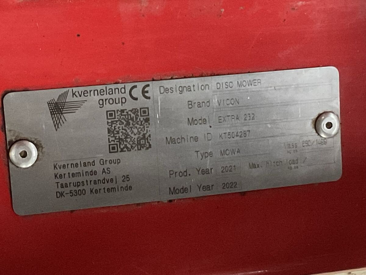 Mähwerk типа Vicon Extra 232, Gebrauchtmaschine в Zwettl (Фотография 12)