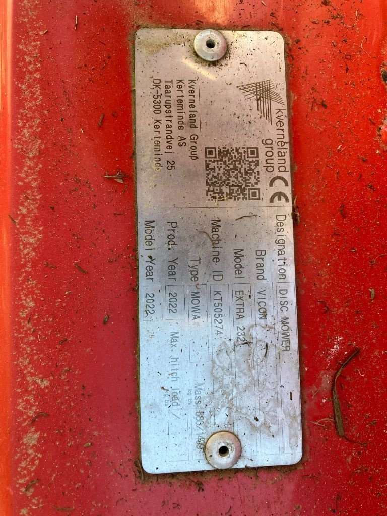 Mähwerk du type Vicon Extra 232, Gebrauchtmaschine en VIRECOURT (Photo 10)