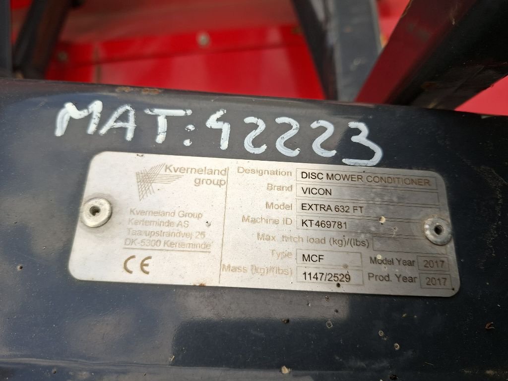 Mähwerk typu Vicon EXTRA 632 FT, Gebrauchtmaschine v BRACHY (Obrázek 6)