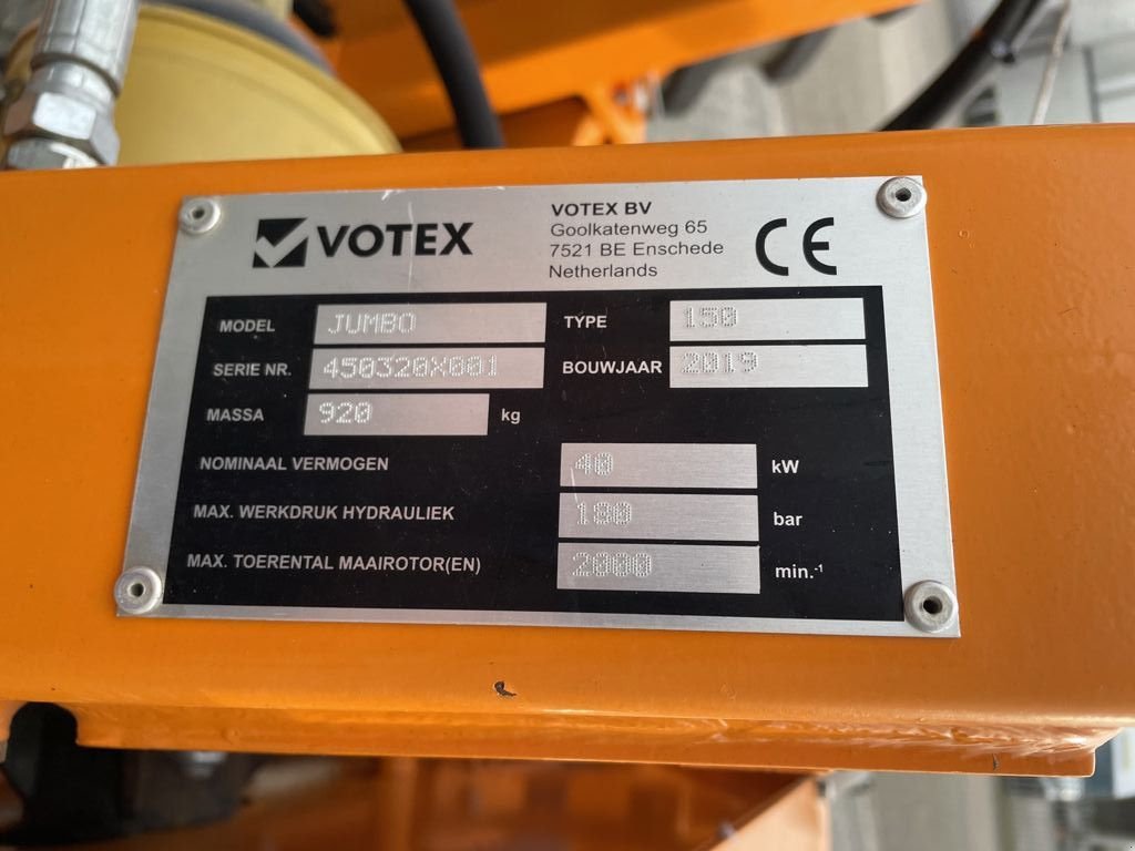 Mähwerk типа Votex Jumbo 150 Zijklepelmaaier, Gebrauchtmaschine в BOEKEL (Фотография 4)