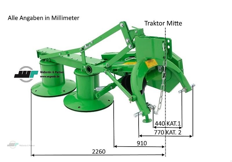 Mähwerk des Typs Wallentin & Partner Trommelmähwerk 1,35 m Kreiselmäher, Neumaschine in Wesenberg (Bild 2)