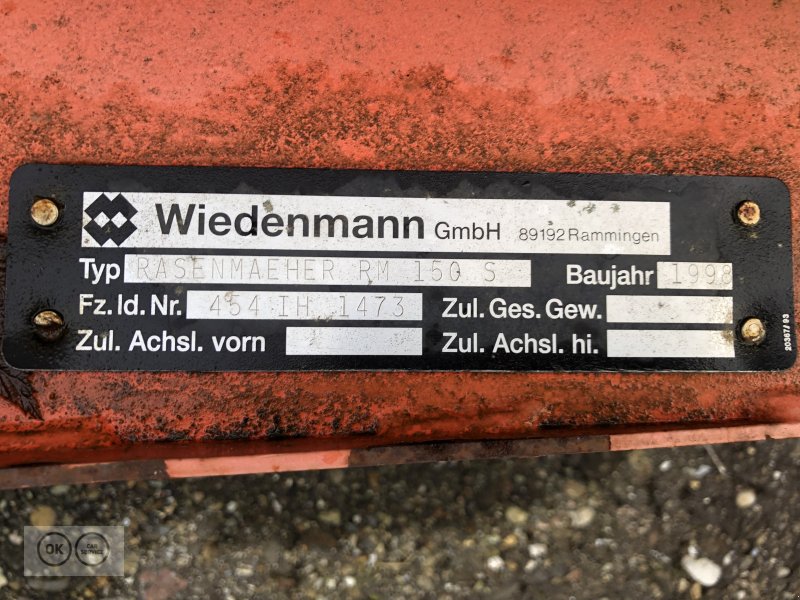 Mähwerk a típus Weidenmann RM150S, Gebrauchtmaschine ekkor: Titisee-Neustadt (Kép 1)