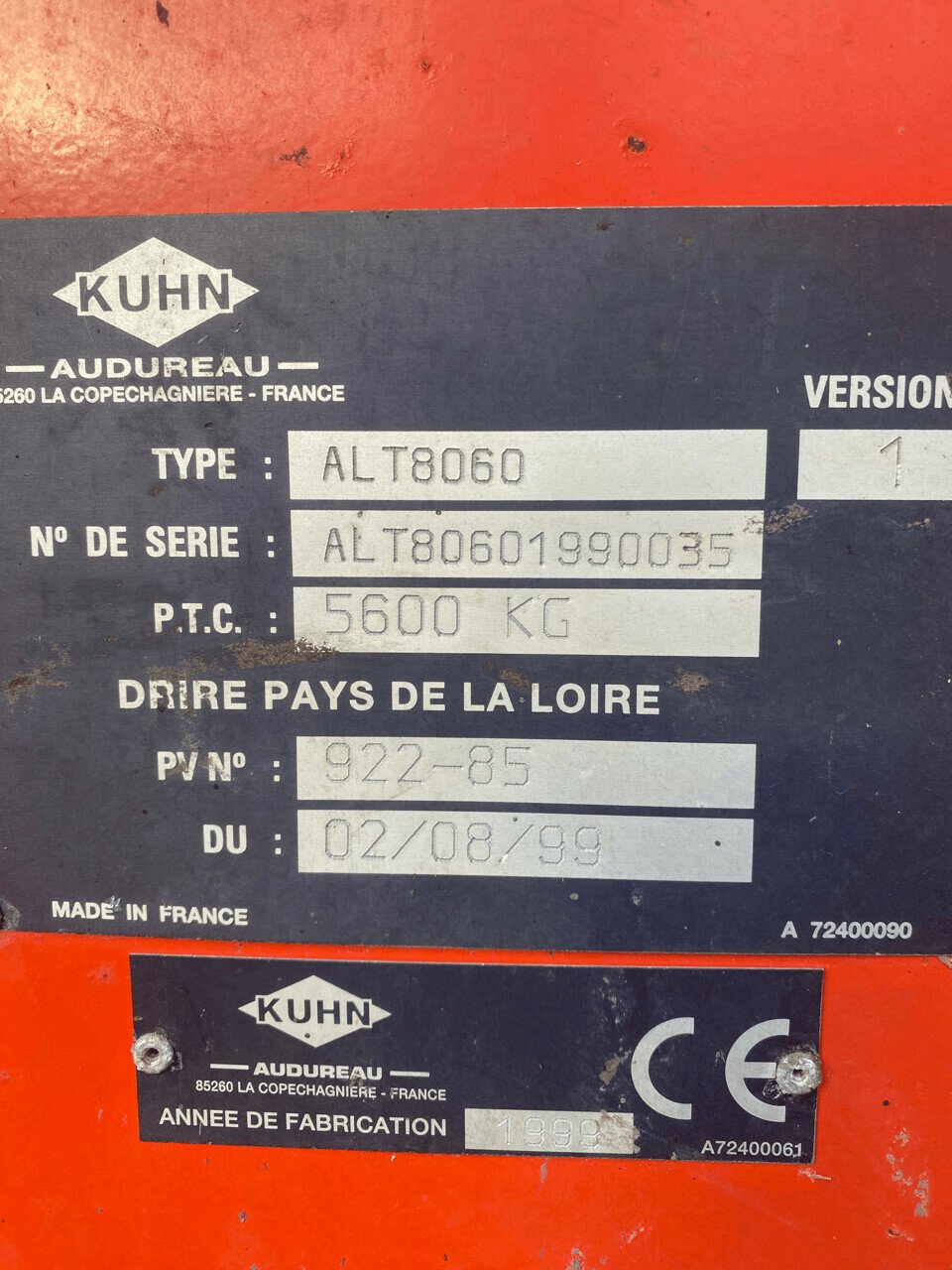 Mahlanlage & Mischanlage typu Kuhn PAILLEUSE ALTOR 8060, Gebrauchtmaschine v PONTIVY (Obrázek 5)