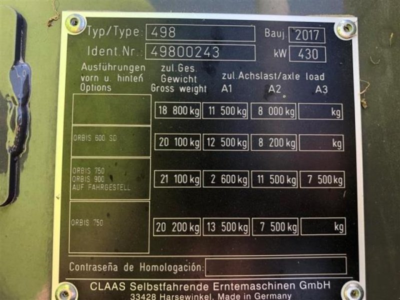 Maisgebiß des Typs CLAAS JAGUAR 950 (498), Gebrauchtmaschine in Hinnerup (Bild 8)