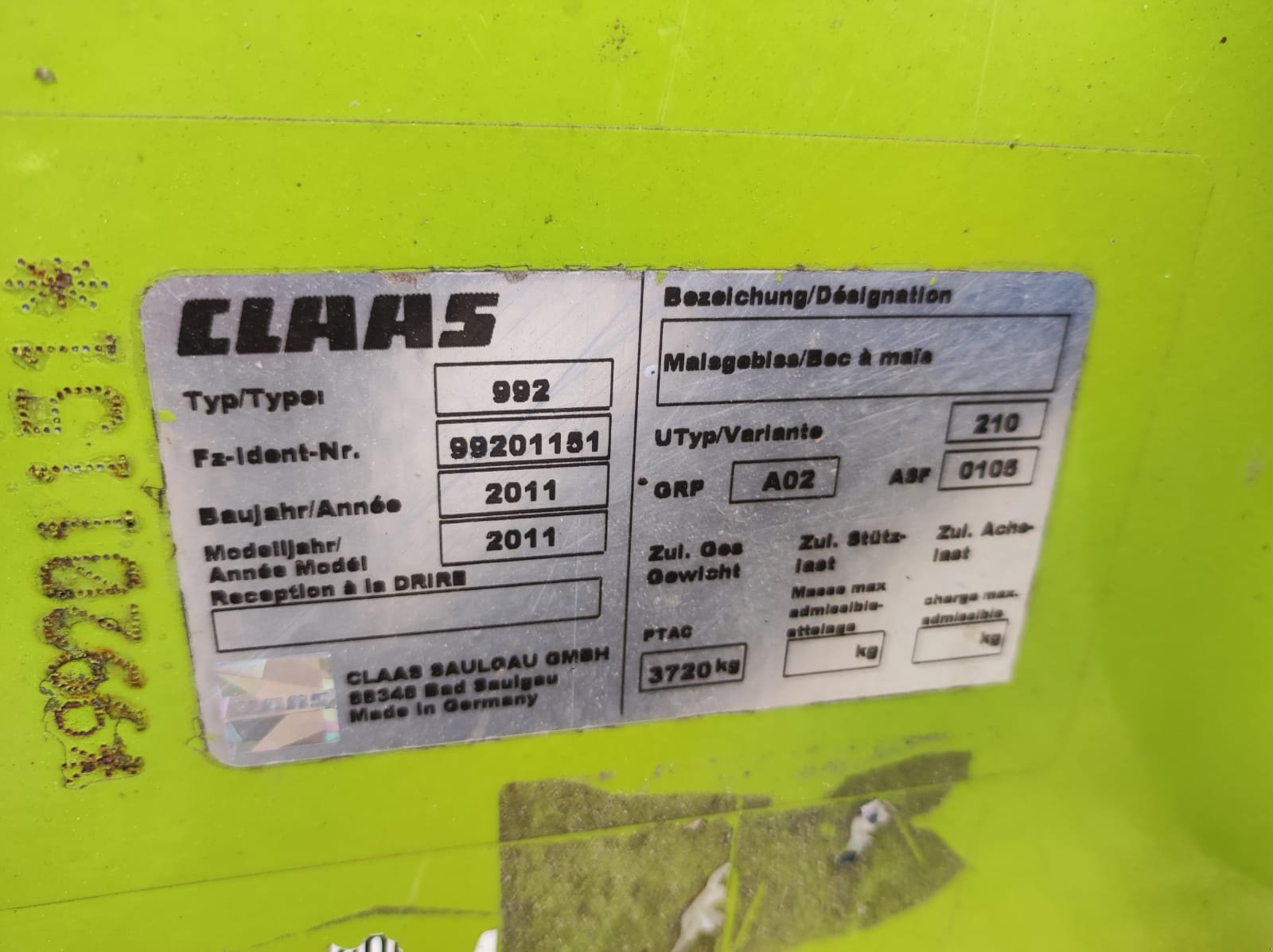 Maisgebiß des Typs CLAAS Orbis 900, Gebrauchtmaschine in Westertimke (Bild 2)