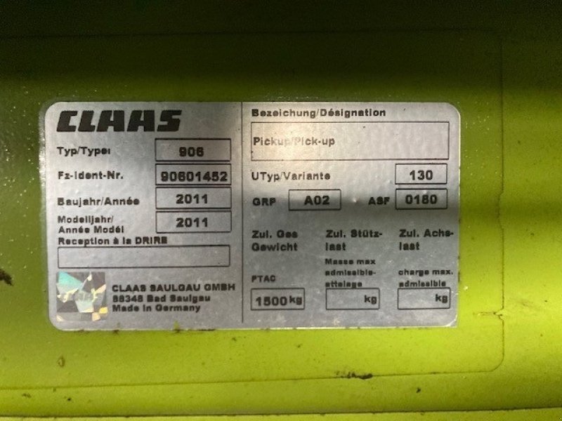 Maisgebiß typu CLAAS PICK UP 380, Gebrauchtmaschine v Thisted (Obrázok 5)