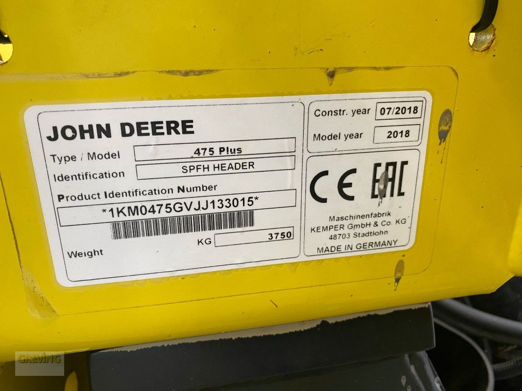 Maisgebiß типа John Deere 475 Plus, Gebrauchtmaschine в Ahaus (Фотография 25)