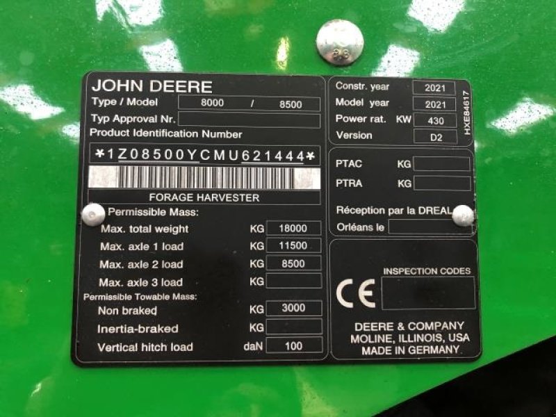 Maisgebiss типа John Deere 8500, Gebrauchtmaschine в Videbæk (Фотография 6)