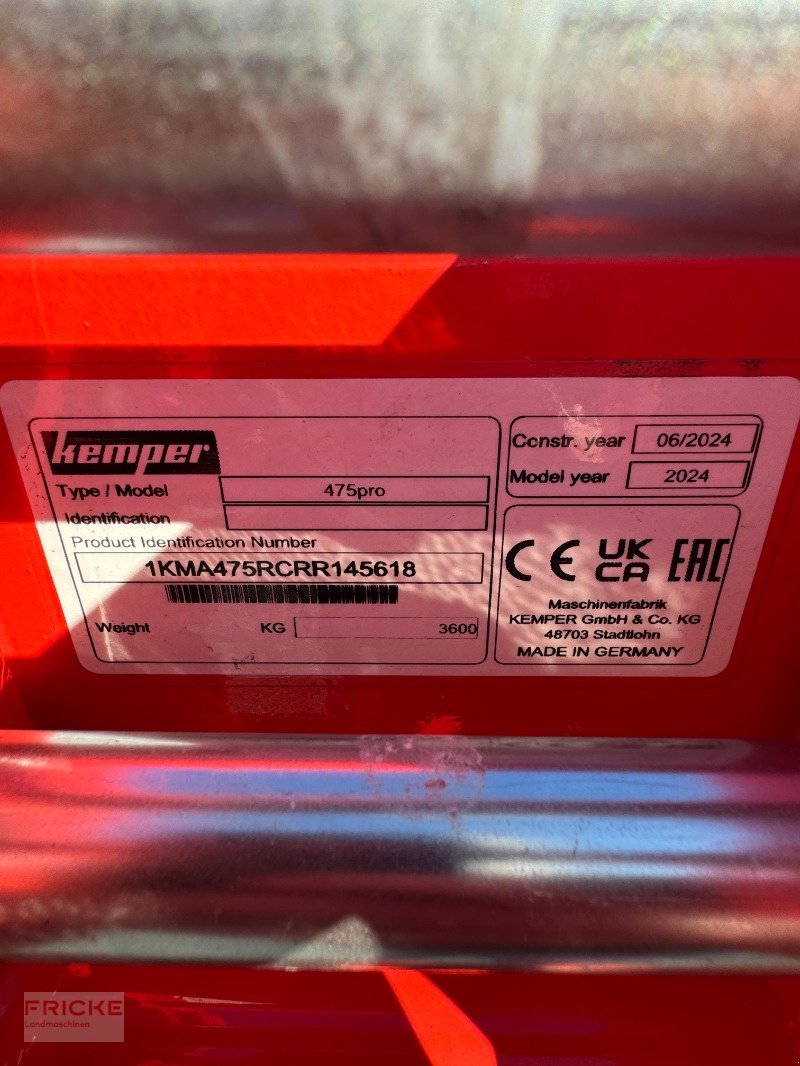 Maisgebiss typu Kemper 475 pro + Zusatzsfahrwerk 400F, Neumaschine w Bockel - Gyhum (Zdjęcie 9)