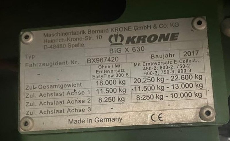 Maisgebiß des Typs Krone Big X 630, Gebrauchtmaschine in Horsens (Bild 4)