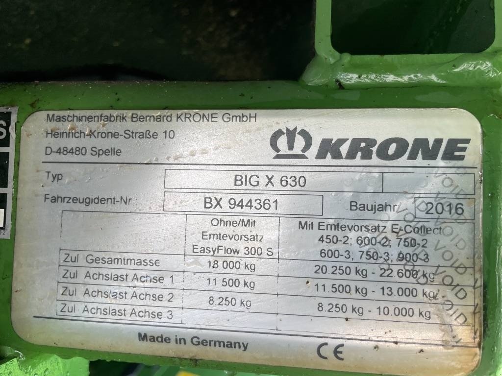 Maisgebiss типа Krone Big X 630, Gebrauchtmaschine в Kolding (Фотография 13)