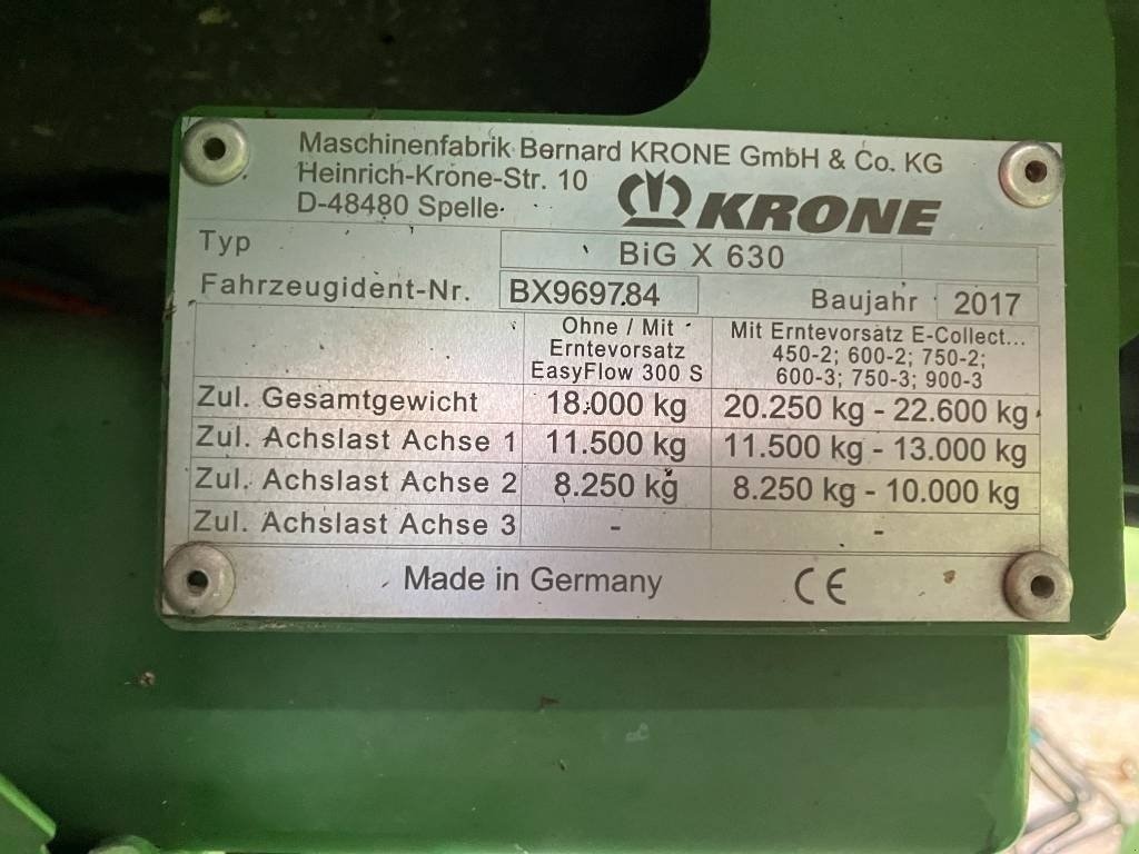 Maisgebiss типа Krone Big X 630, Gebrauchtmaschine в Brønderslev (Фотография 11)