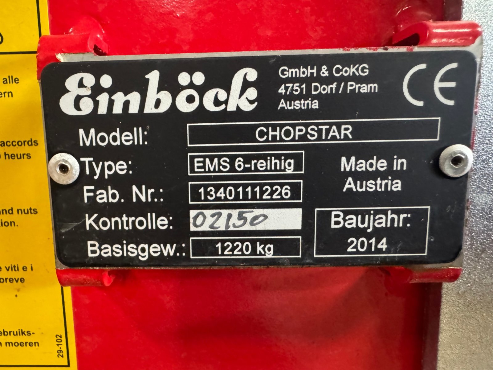 Maishackgerät del tipo Einböck Chopstar, Gebrauchtmaschine en Weitersfeld (Imagen 3)