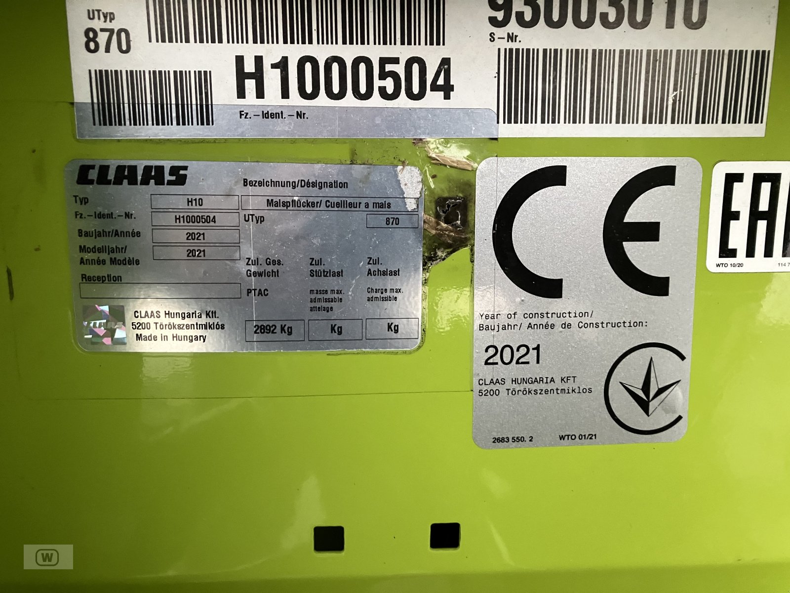 Maispflückvorsatz des Typs CLAAS Corio 870 FC Conspeed, Gebrauchtmaschine in Zell an der Pram (Bild 16)