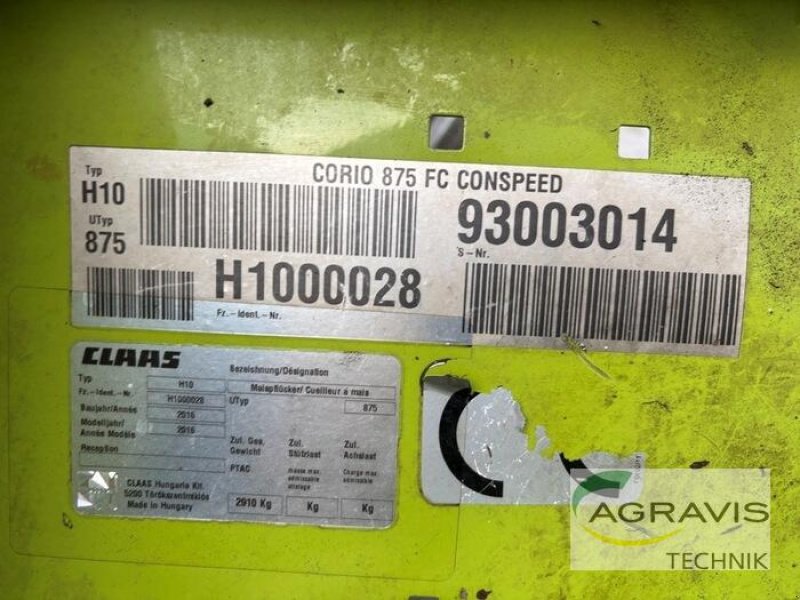 Maispflückvorsatz van het type CLAAS CORIO 875 FC CONSPEED, Gebrauchtmaschine in Meppen (Foto 16)