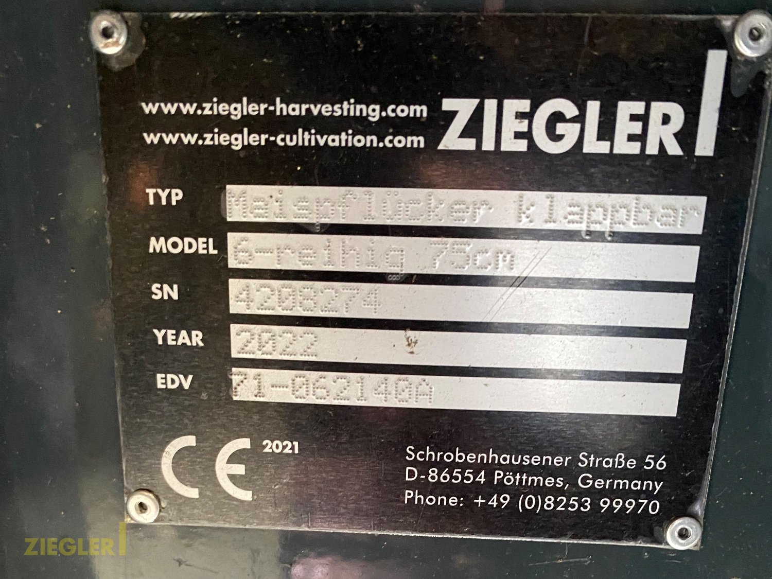 Maispflückvorsatz del tipo Ziegler Corn Champion 6/75cm, Neumaschine en Pöttmes (Imagen 11)