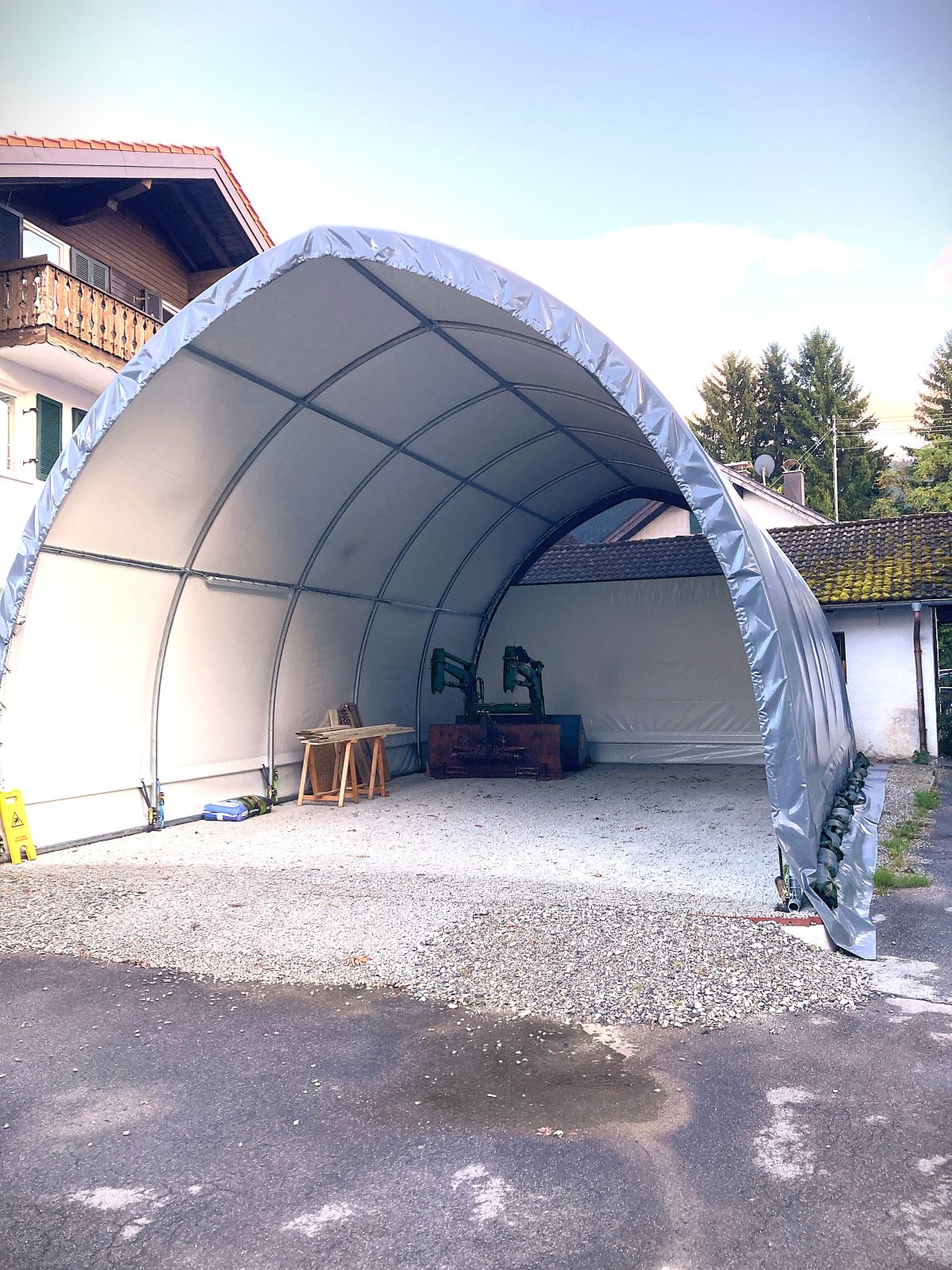 Maschinenhalle des Typs AGROTEL Rundbogenhalle  10,40lg x 6,20 br, Gebrauchtmaschine in Murnau (Bild 4)