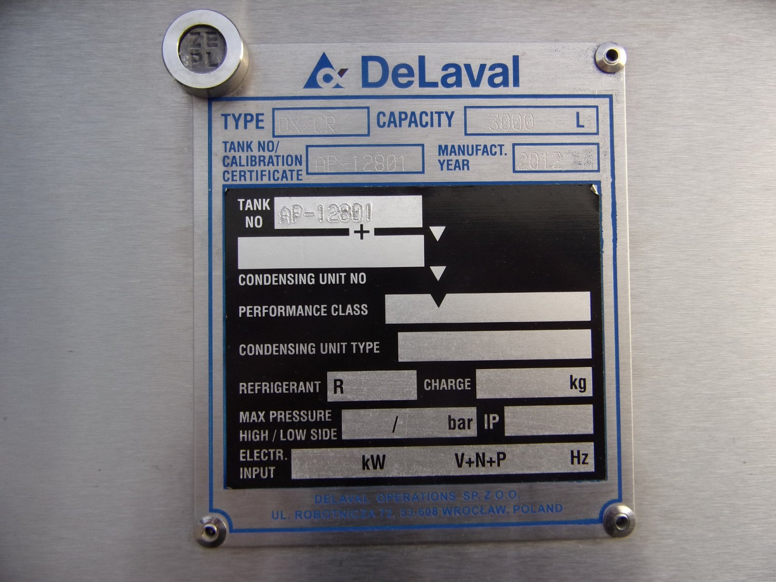 Milchkühltank des Typs De Laval DXCR 3000, Gebrauchtmaschine in Übersee (Bild 4)