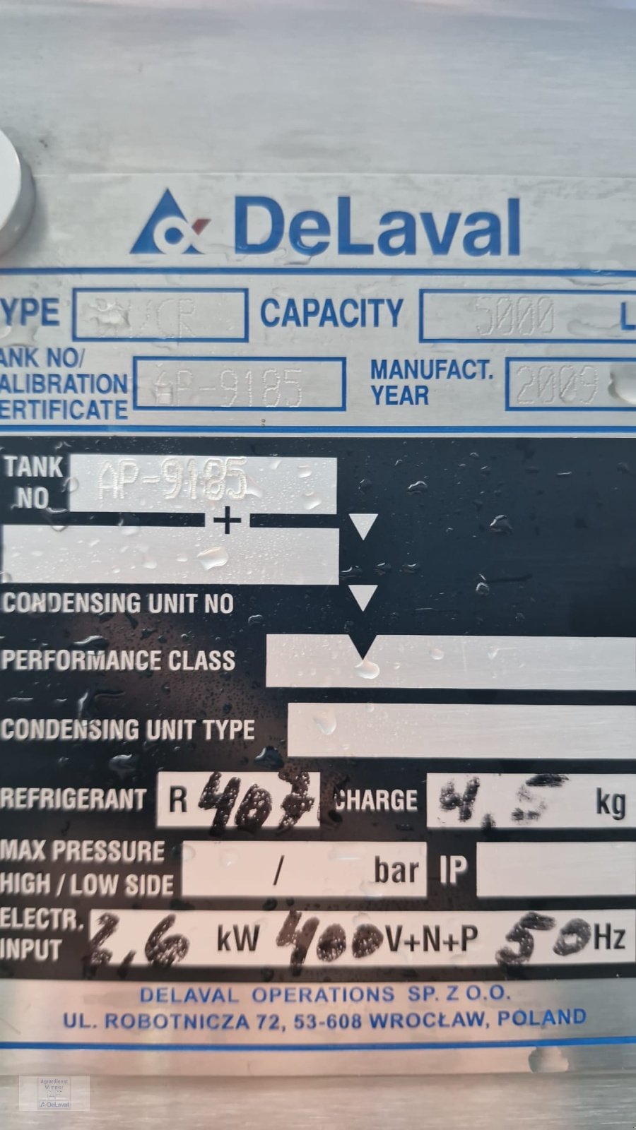 Milchkühltank типа DeLaval DXCE 5000, Gebrauchtmaschine в Salzweg (Фотография 5)