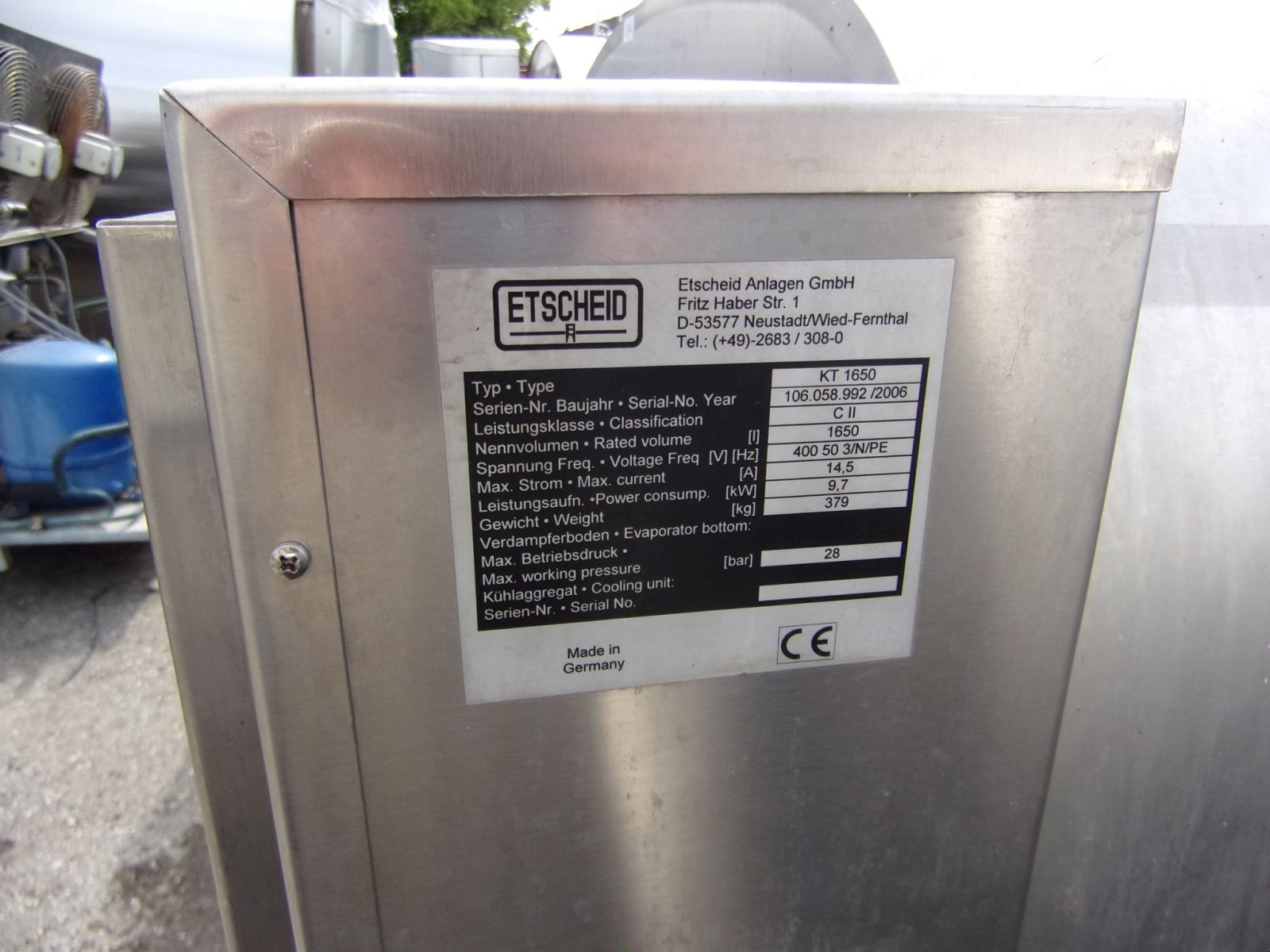 Milchkühltank typu Etscheid KT 1650, Gebrauchtmaschine v Übersee (Obrázek 3)