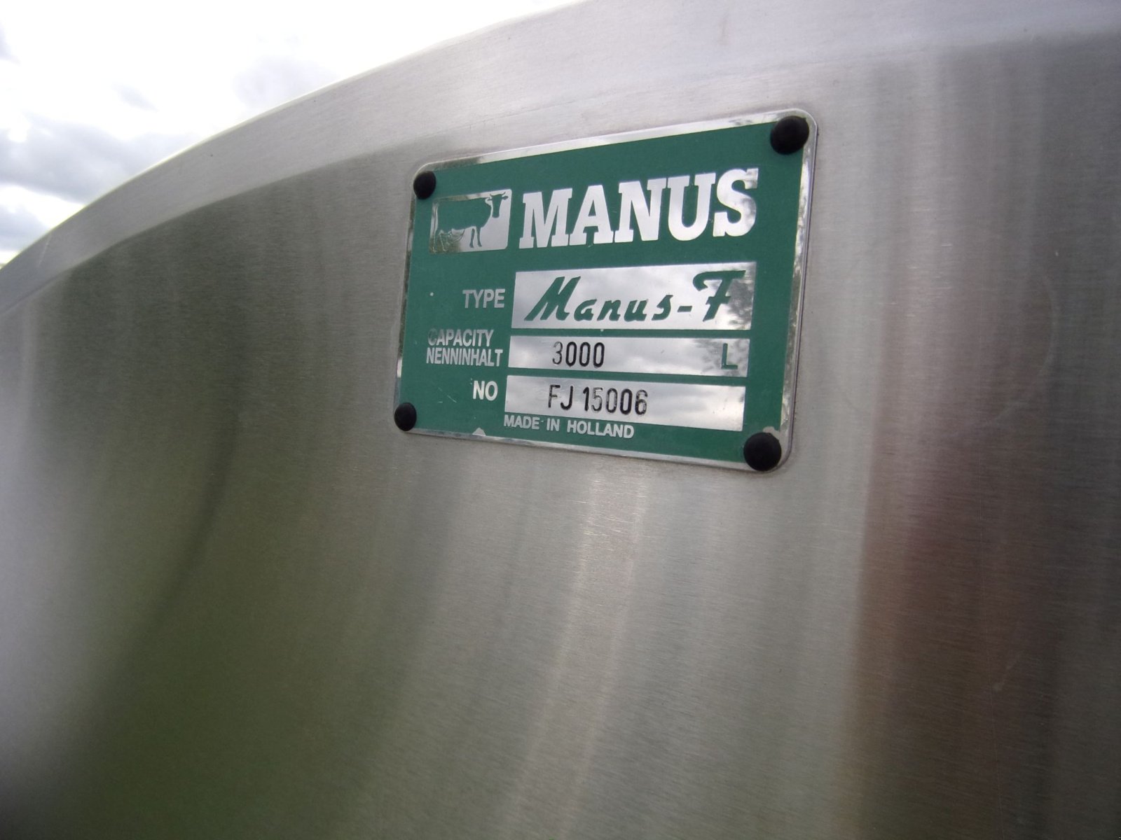 Milchkühltank vrste Manus F 3000, Gebrauchtmaschine v Übersee (Slika 5)