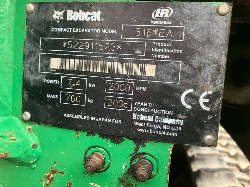 Minibagger a típus Bobcat 319 EA, Gebrauchtmaschine ekkor: Antwerpen (Kép 10)