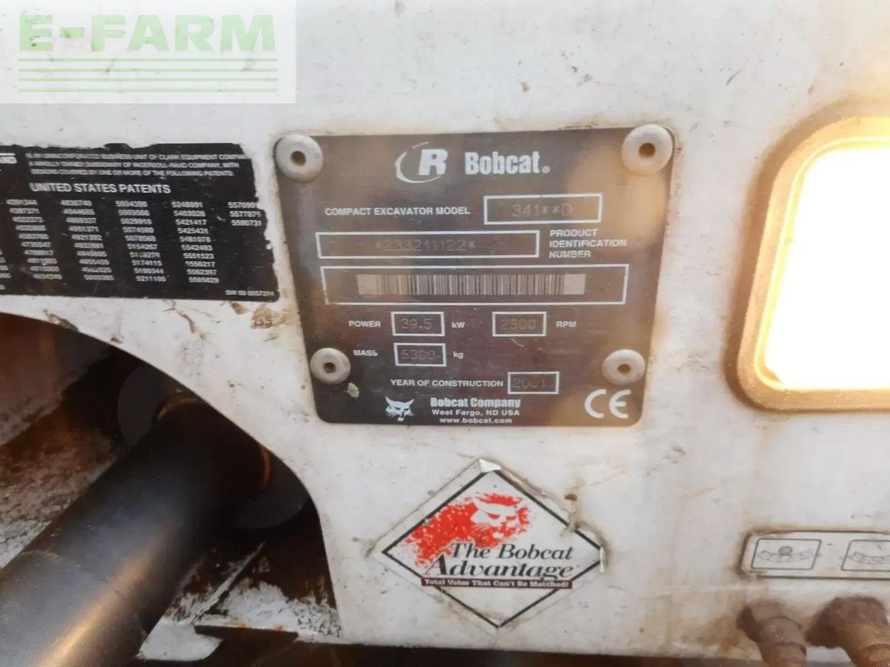 Minibagger от тип Bobcat 341 d ( 5.300kg ) sw + schaufel + hydr. niederha, Gebrauchtmaschine в ST. NIKOLAI/DR. (Снимка 9)