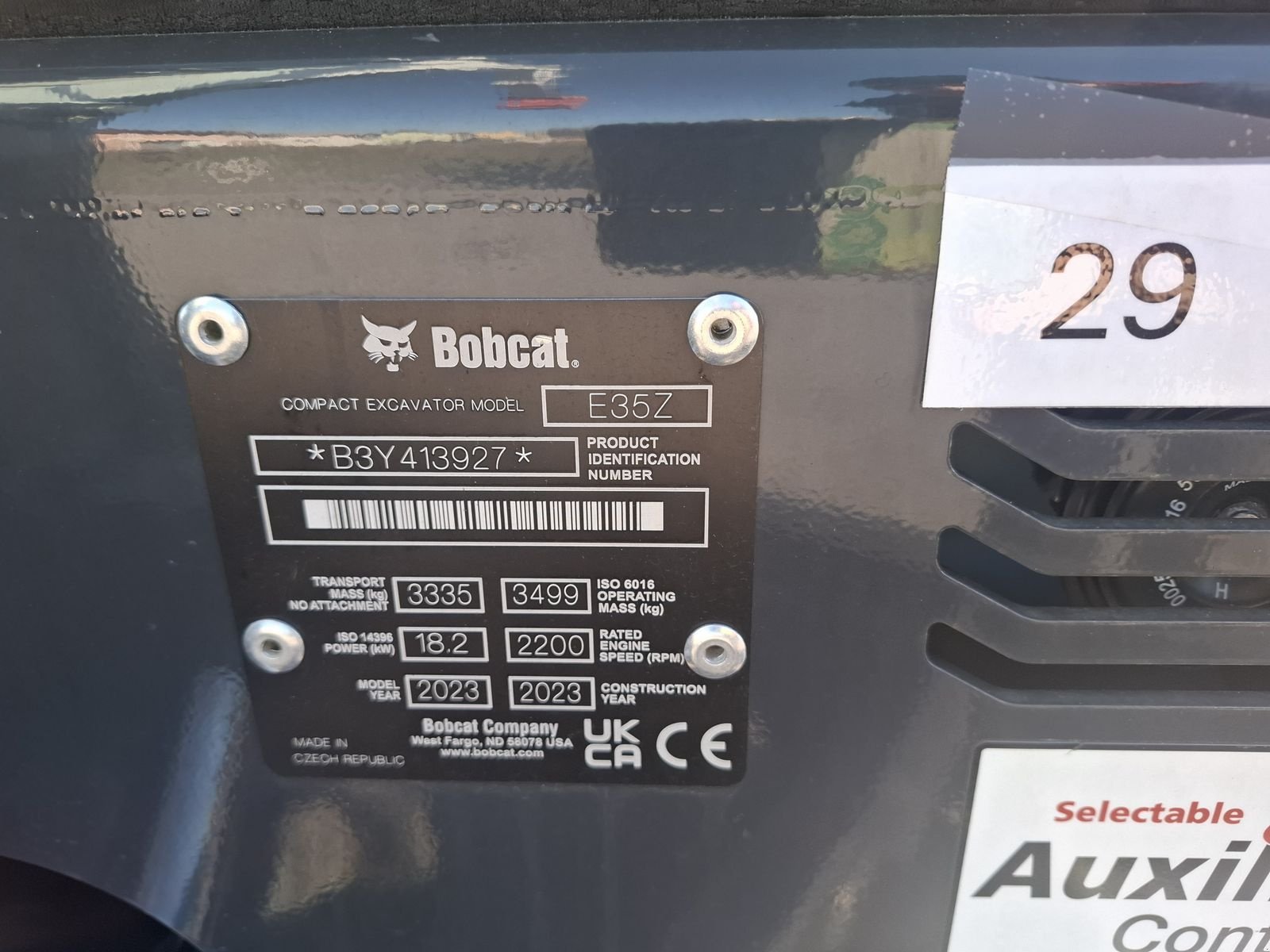 Minibagger des Typs Bobcat E 35 Z, Vorführmaschine in Saxen (Bild 9)