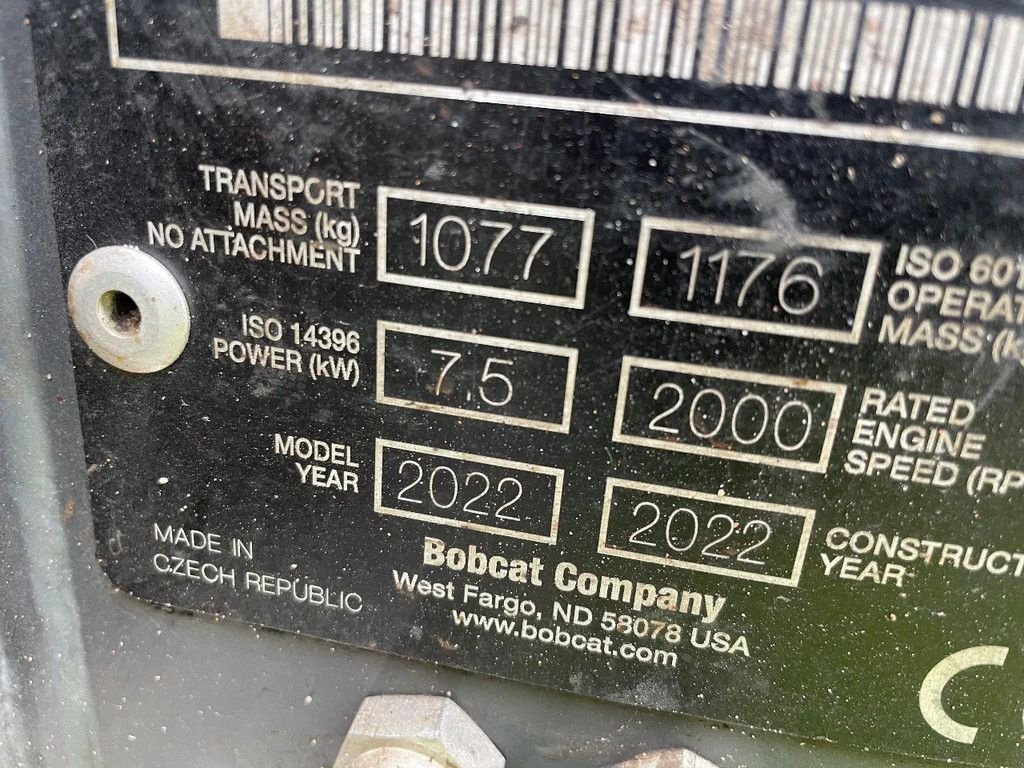 Minibagger типа Bobcat E10 minigraver 2022 met 205 uur! CW05, Gebrauchtmaschine в Kwintsheul (Фотография 10)